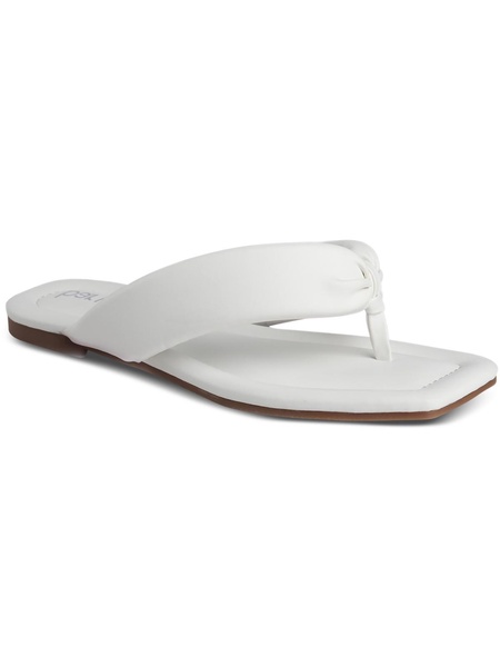 cloverr womens faux leather padded insole thong sandals
