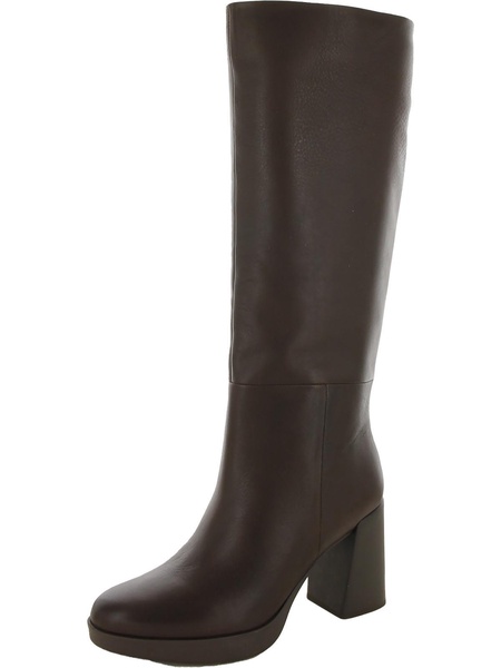 genn-align womens leather round toe knee-high boots