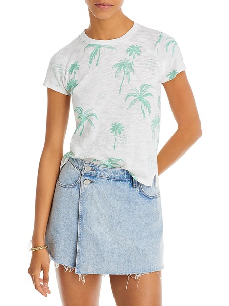 womens crewneck printed t-shirt