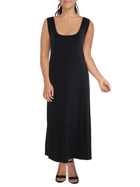 plus womens scoop neck long maxi dress