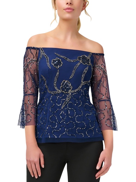 womens sequined beaded blouse