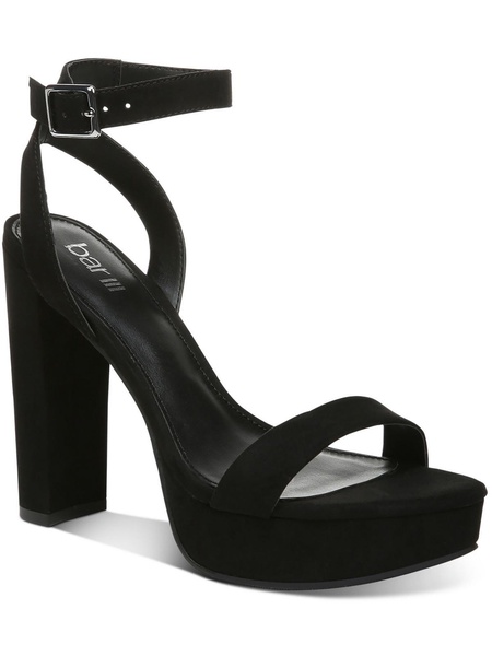 ivy womens microfiber ankle strap heels