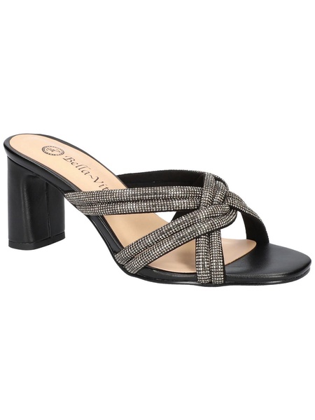 carmen womens faux leather rhinestone heels