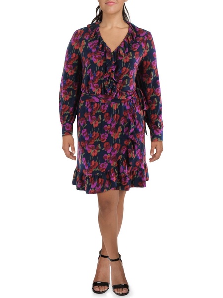 womens floral knee-length shift dress