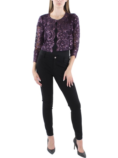 womens sequined cropped bolero