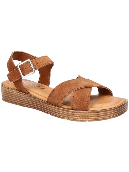 car-italy womens suede criss-cross front wedge sandals