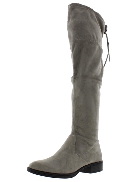 peyton womens faux suede knee-high riding boots