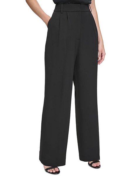 womens pleated high rise wide leg pants