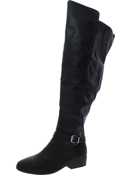 charlaa womens faux leather tall over-the-knee boots