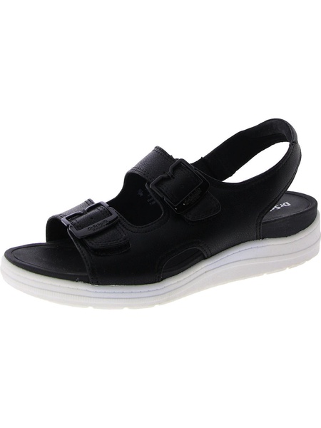 time off era womens faux leather open toe slingback sandals