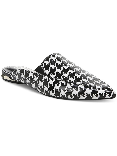 womens slip-on houndstooth mules