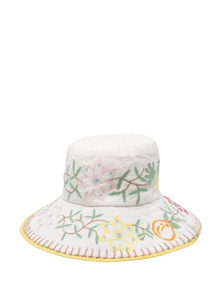 olivia mid brim bucket hat in cream