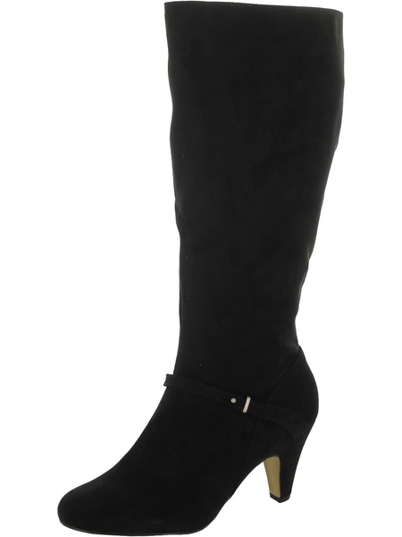 sasha womens faux suede heels knee-high boots