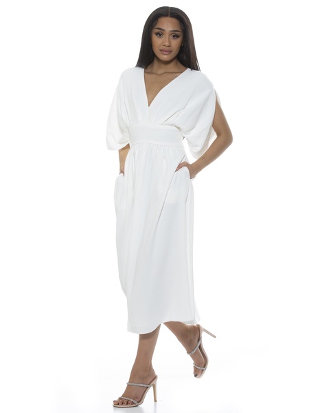 august spilt sleeves dress