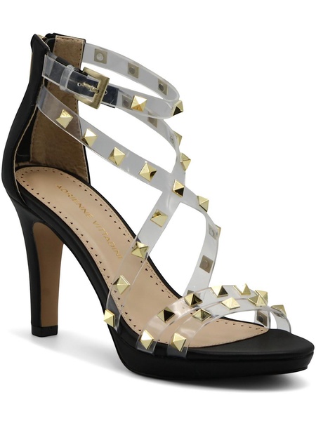 gravie womens faux leather studded ankle strap