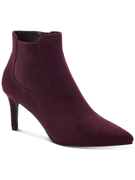 jacklynne womens faux leather pointed toe booties