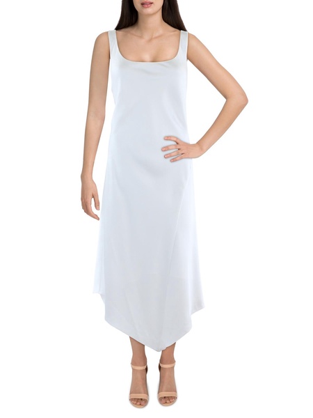 womens satin sleeveless sheath dress
