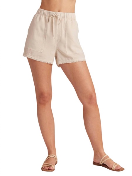 frayed hem pocket shorts in cliffside