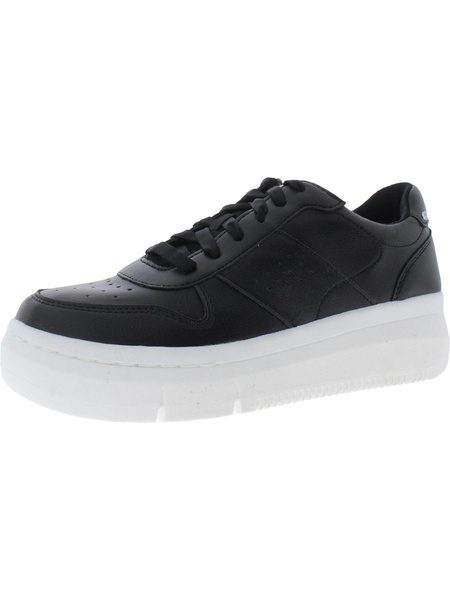 savoy womens faux leather lace up casual and fashion sneakers