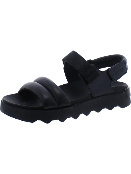 vibe womens faux leather slingback sport sandals