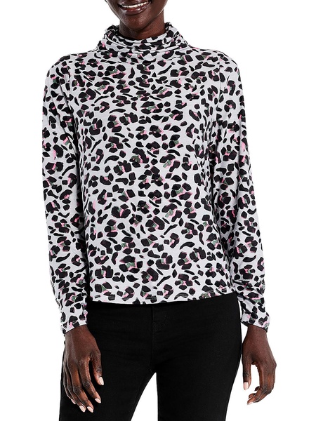 womens cheetah pop turtleneck turtleneck top
