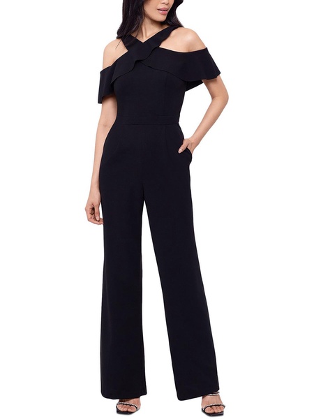 womens ruffled pockets jumpsuit