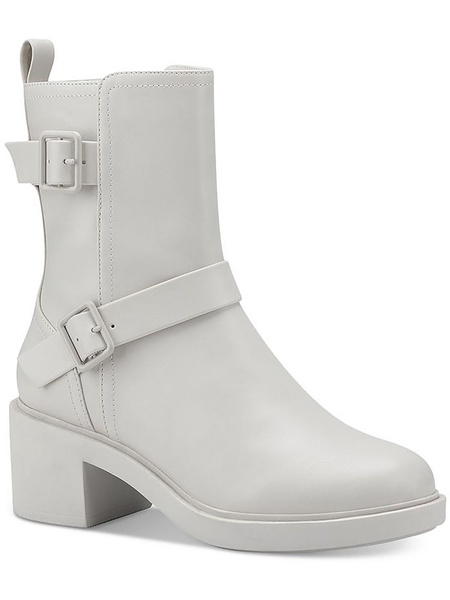 chantal womens faux leather ankle booties