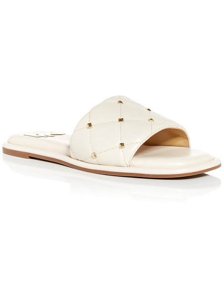 hayworth slide womens faux leather studded flatform sandals