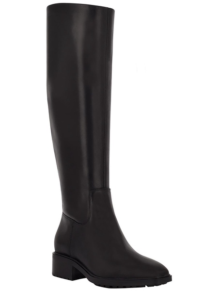 botina womens leather zipper knee-high boots