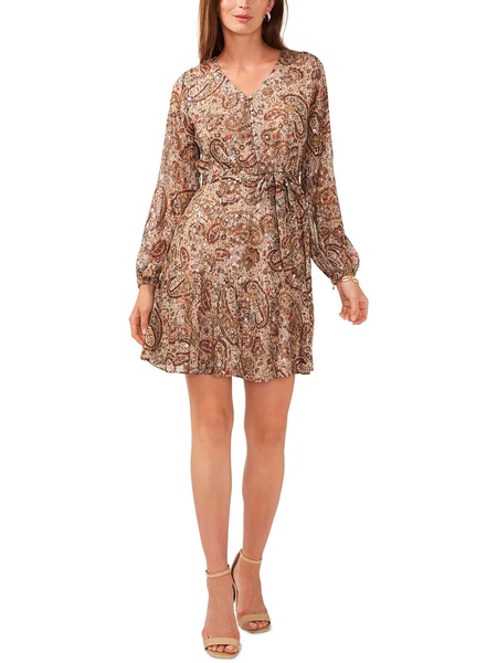 womens paisley v-neck shift dress
