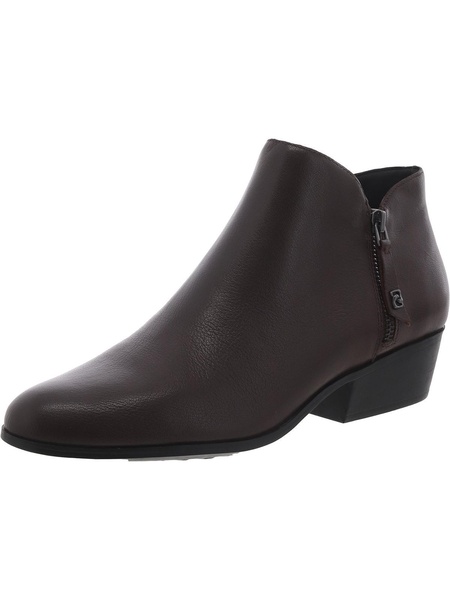 womens leather ankle booties
