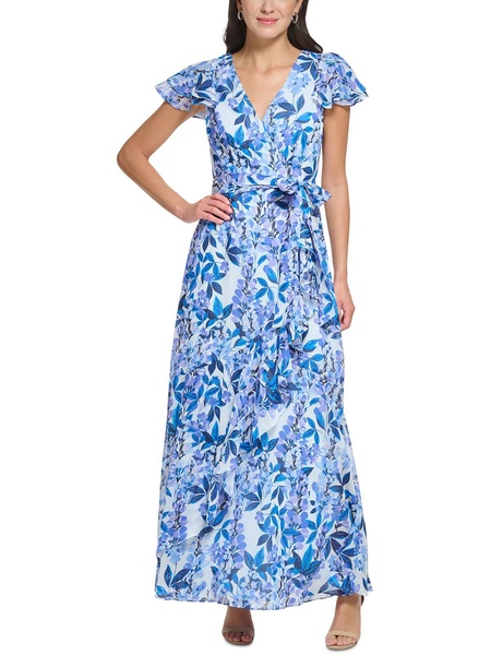 womens chiffon floral maxi dress