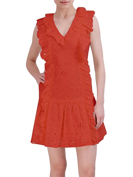womens cotton above knee mini dress