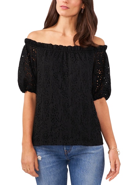 womens eyelet off the shoulder blouse