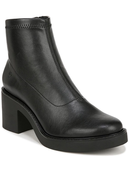 remix womens faux leather zipper ankle boots