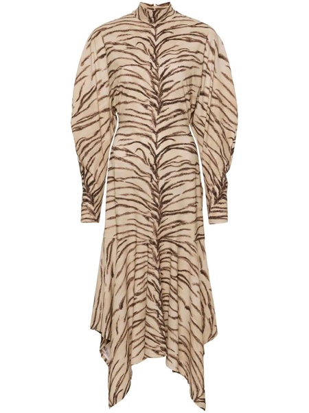 Stella McCartney Long Dress With Tiger Print