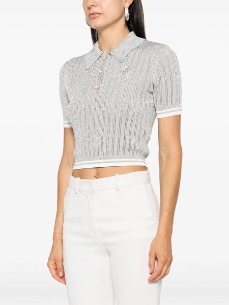 Casablanca Top With Logo Plaque