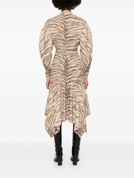 Stella McCartney Long Dress With Tiger Print