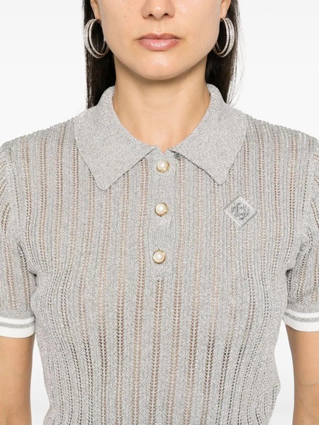 Casablanca Top With Logo Plaque