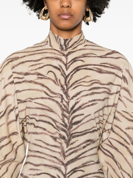 Stella McCartney Long Dress With Tiger Print