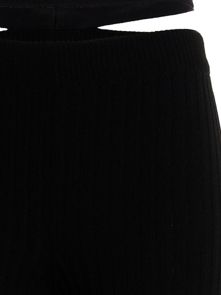 Ribbed flared pants