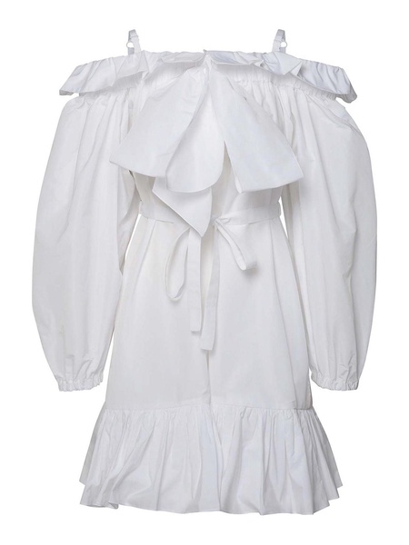 White polyester dress
