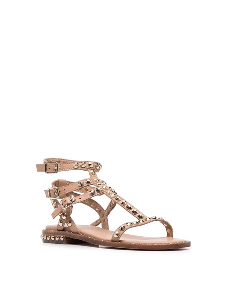 Multi strap leather sandals with studs