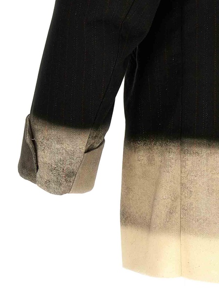 Pinstriped Trompe Loeil Blazer