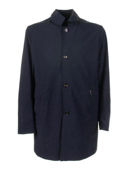 Long Navy Blue Trench Coat