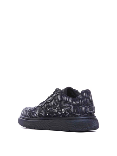 Grey Aged Logo Sneakers