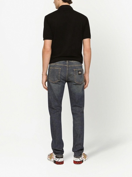 Straight leg denim jeans