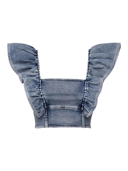 Top in denim azzurro