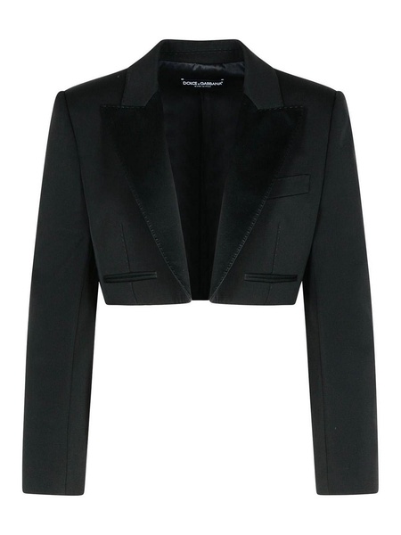 Black Wool Blend Blazer