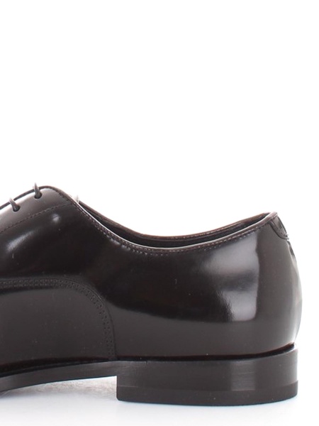 Brushed leather black Oxford shoes